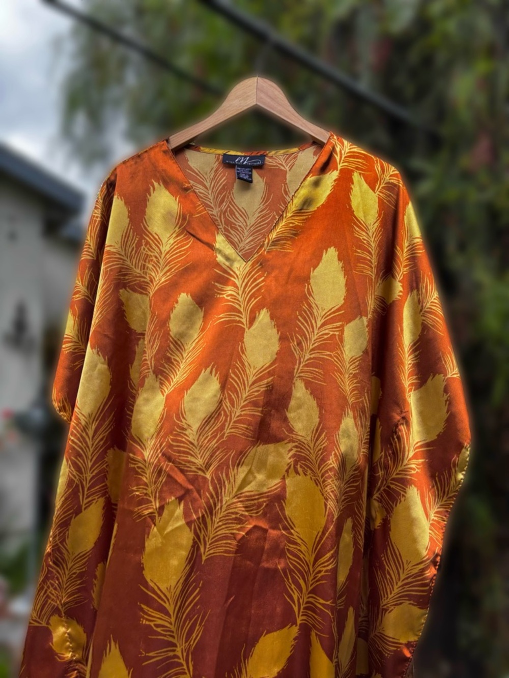 Vintage Midnight Velvet Satin Kaftan
